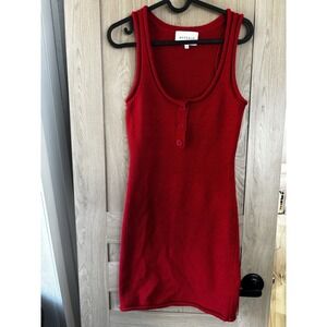 HYPEACH Knit Mini Dress Size S Red Festival Country Summer Coastal Feminine